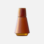 Elegant Textured Glass Carafe and Cup Duo