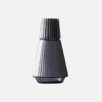 Elegant Textured Glass Carafe and Cup Duo
