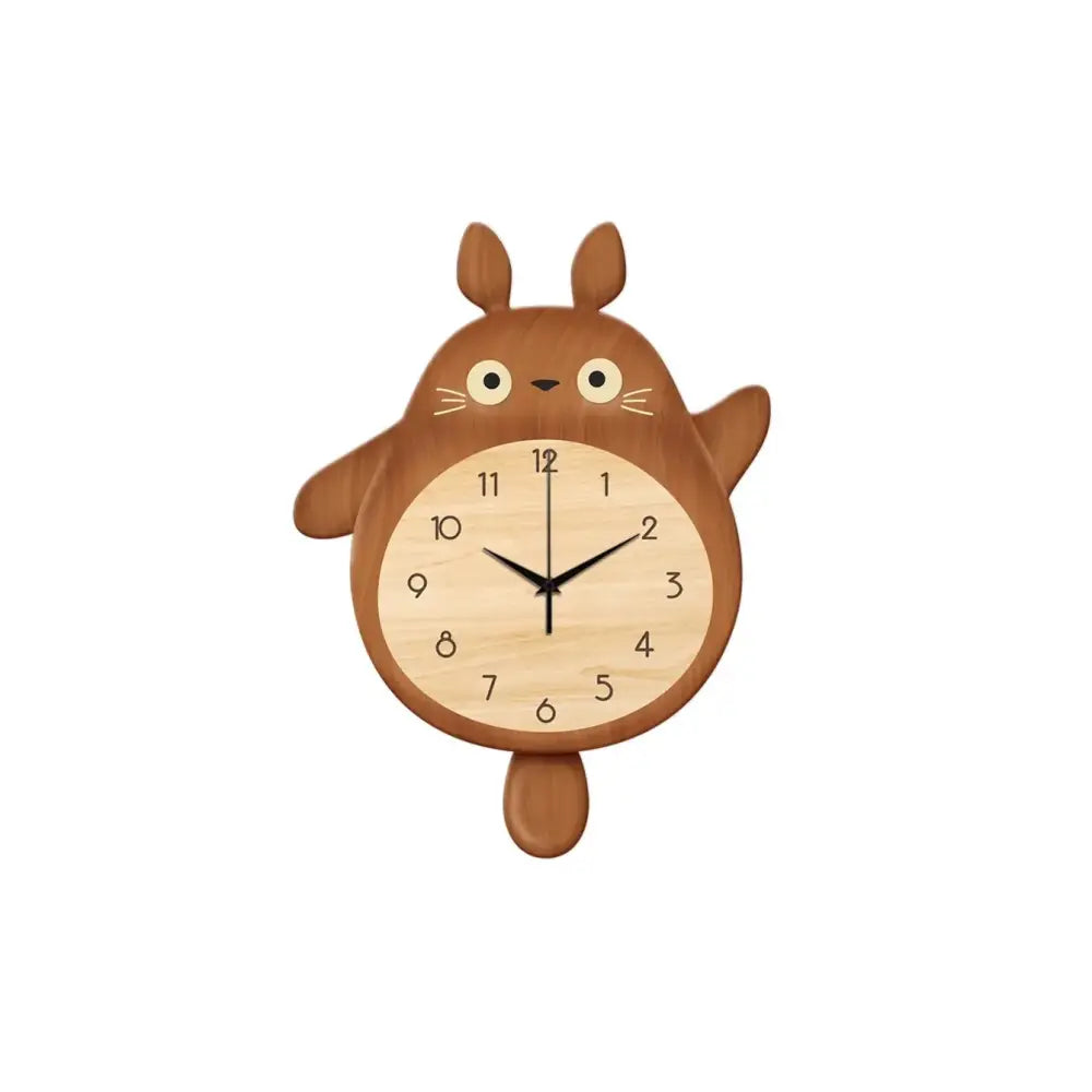 Adorable Cartoon Wall Clock with Swinging Tail Design