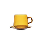 Clear Coffee Cup and Plate Set