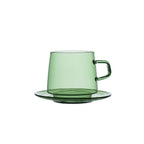 Clear Coffee Cup and Plate Set