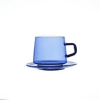 Clear Coffee Cup and Plate Set
