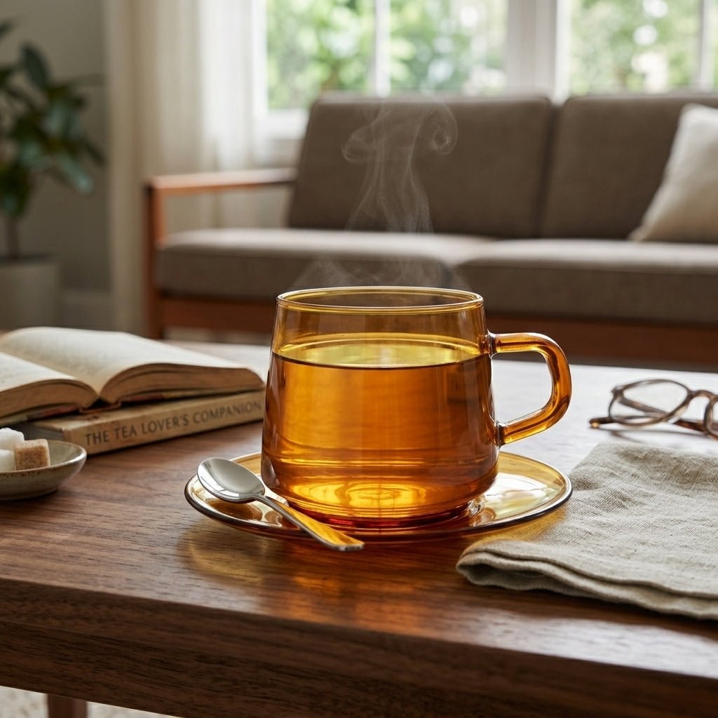 Clear Coffee Cup and Plate Set