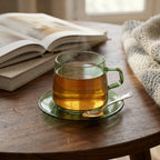 Clear Coffee Cup and Plate Set