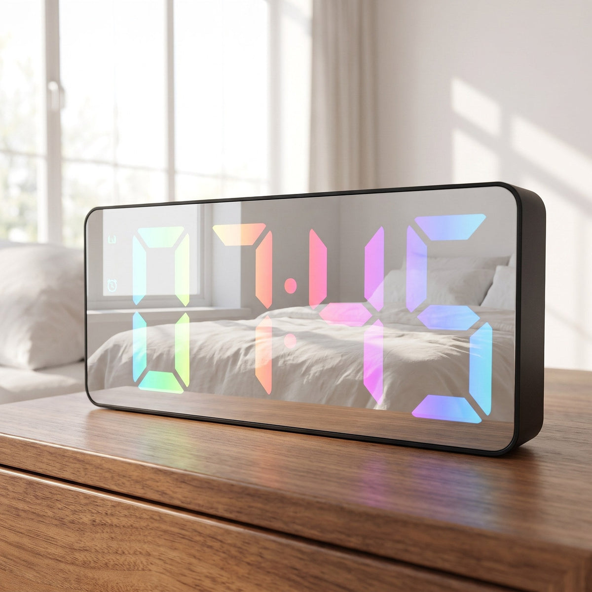 Mirror-Finished Digital Clock Alarm