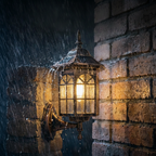 Outdoor Wall Lantern with Solar Motion Sensor
