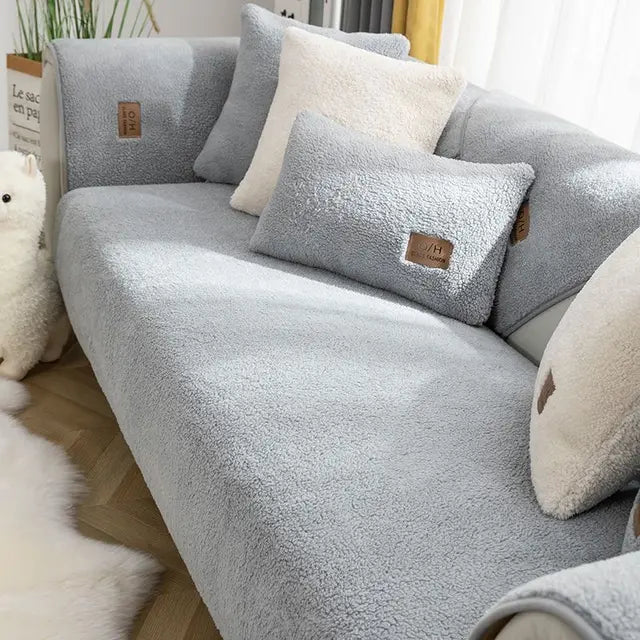 Sherpa Fleece Couch Protector – Cozy Sofa Cover