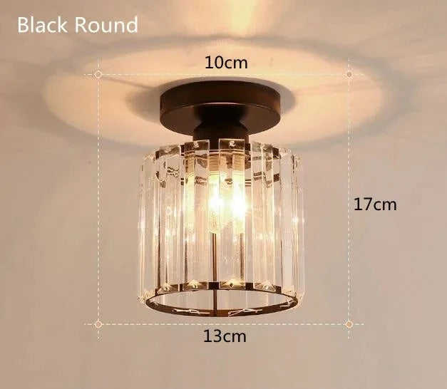 Chic Corridor and Aisle Lighting Fixture – Crystal Ceiling Lamp