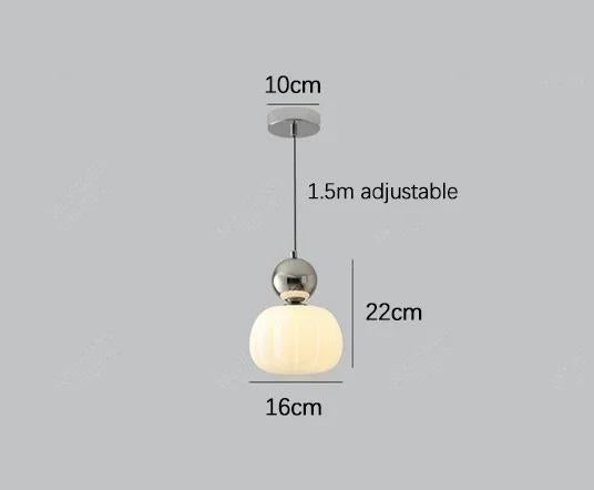 Modern Ceiling Lamp with LED – Nordic Pumpkin Pendant Light