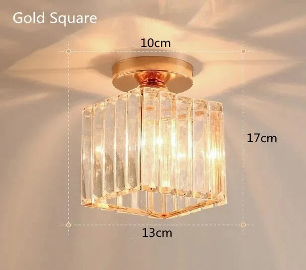Chic Corridor and Aisle Lighting Fixture – Crystal Ceiling Lamp