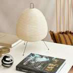 Zen Minimalist Table Lamp with Japanese Rice Paper Design