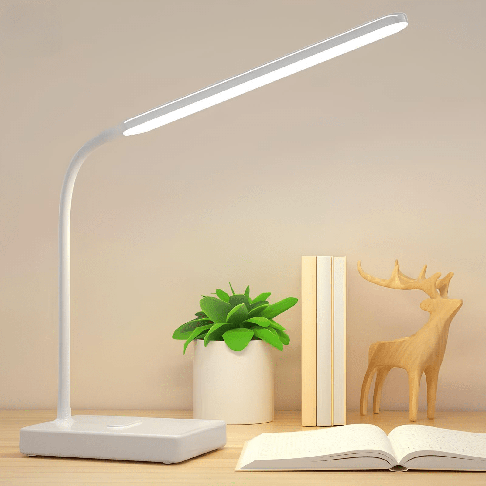LED Desk Light with Flexible Arm – USB Rechargeable