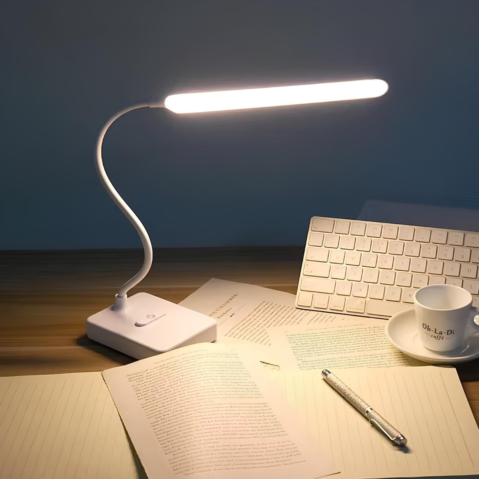 LED Desk Light with Flexible Arm – USB Rechargeable