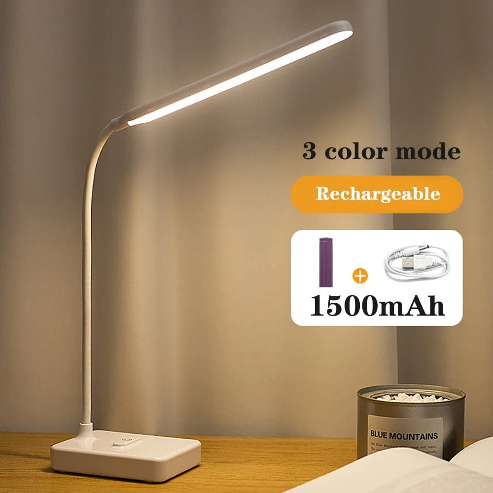 LED Desk Light with Flexible Arm – USB Rechargeable