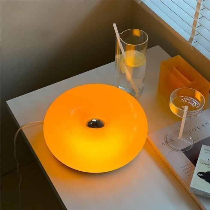 Modern LED Light for Table or Wall - Bauhaus Style Donut Lamp