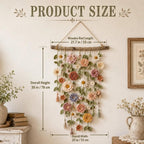 Tassel-Trimmed Flower Wall Decor in Crochet Design