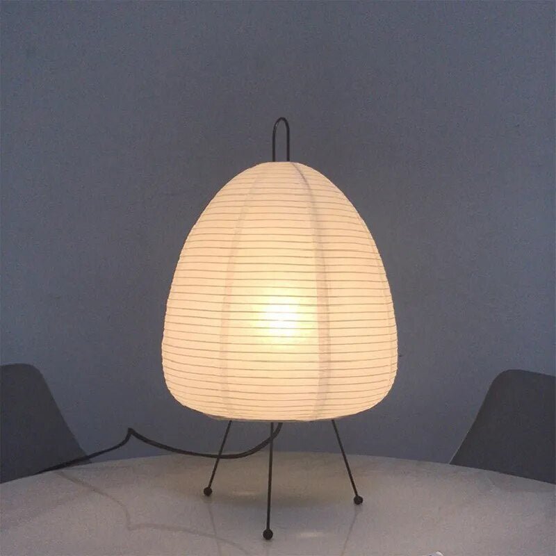 Table Lamp with Japanese Paper Lantern Design