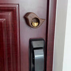 Wooden Doorbell with Brass Inlay - Wall-Mounted Design