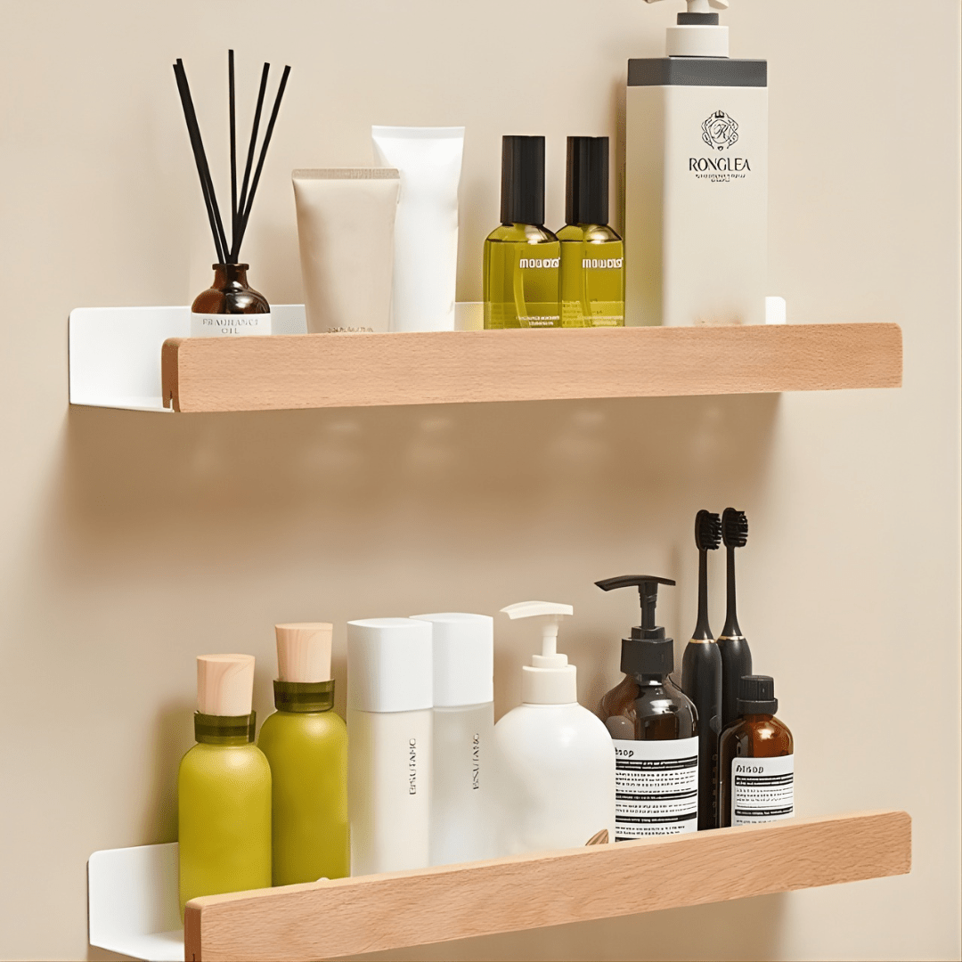Set of Wall Shelves Crafted from Durable Wood