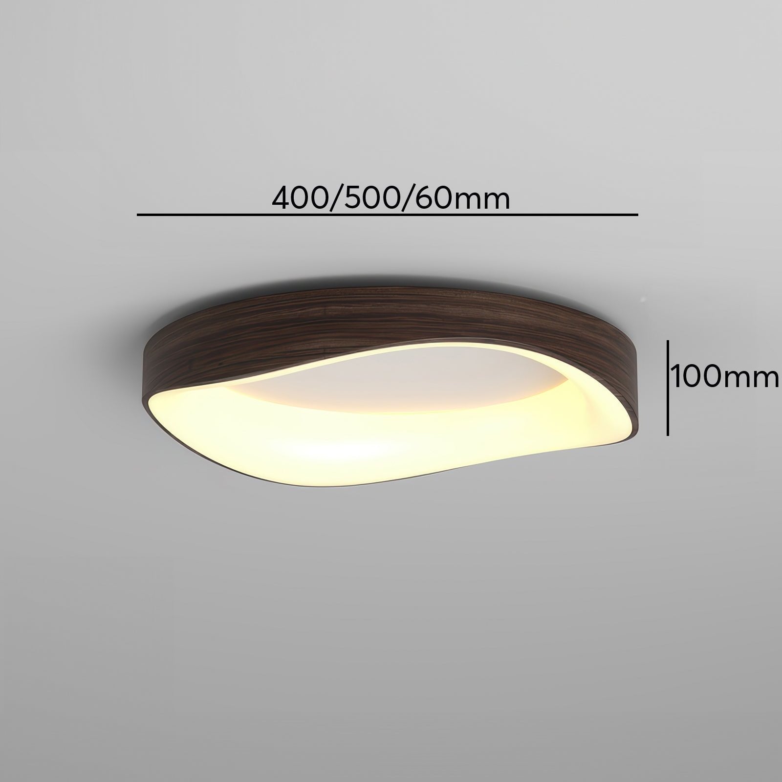 Ceiling Light with Artistic Wood Grain Design in Nordic Style