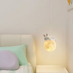 Moon Pendant Light – Adorable Sleep Bear with Warm Glow