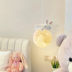 Moon Pendant Light – Adorable Sleep Bear with Warm Glow