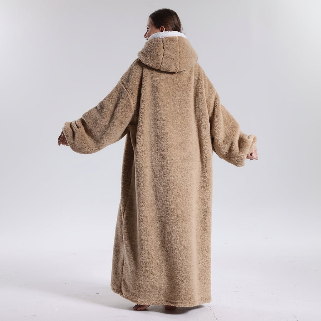 Soft Wearable Blanket Hoodie for Adults – Cozy Oversized Design for Cold Weather