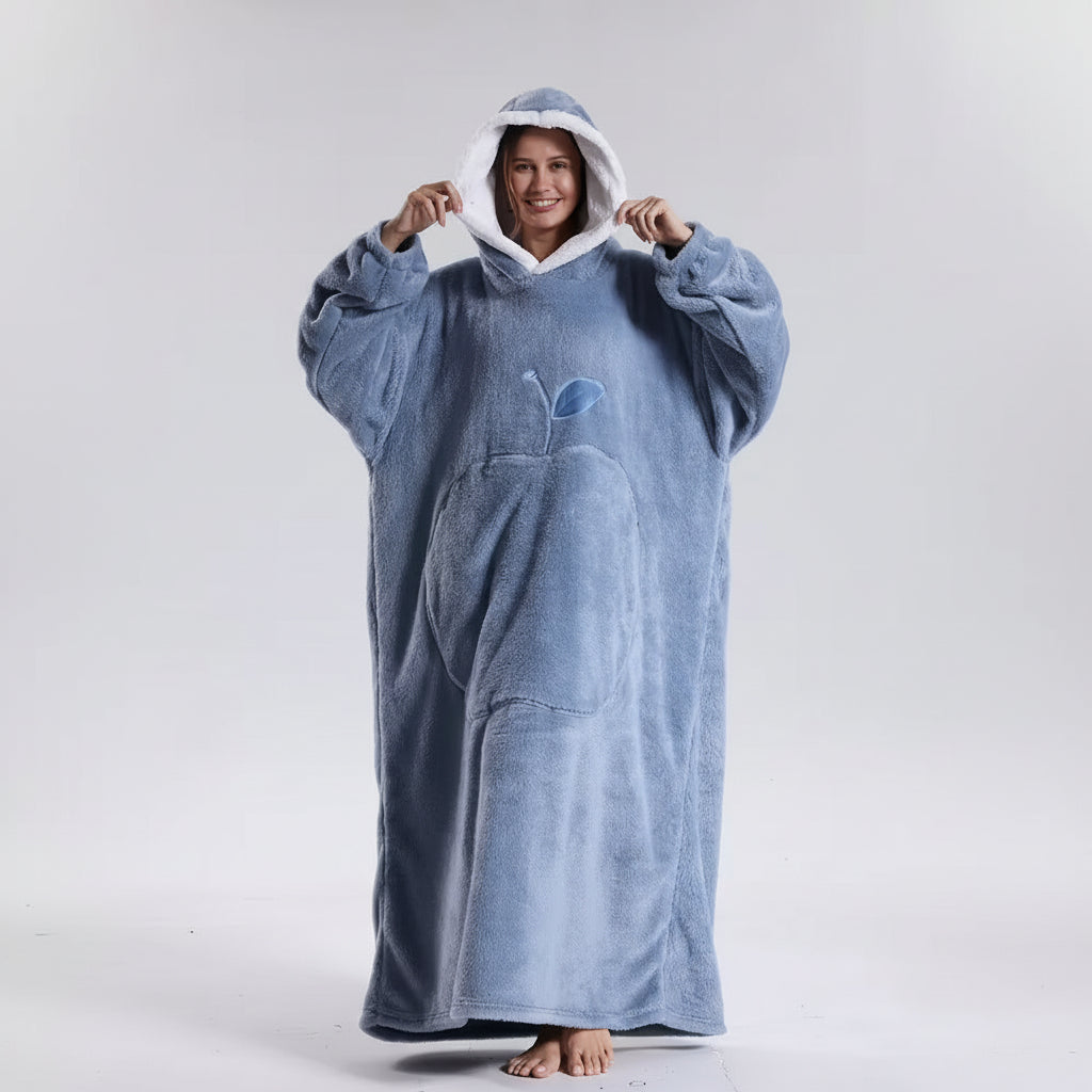 Soft Wearable Blanket Hoodie for Adults – Cozy Oversized Design for Cold Weather