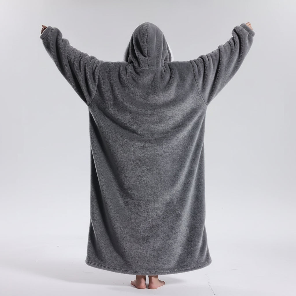 Soft Wearable Blanket Hoodie for Adults – Cozy Oversized Design for Cold Weather
