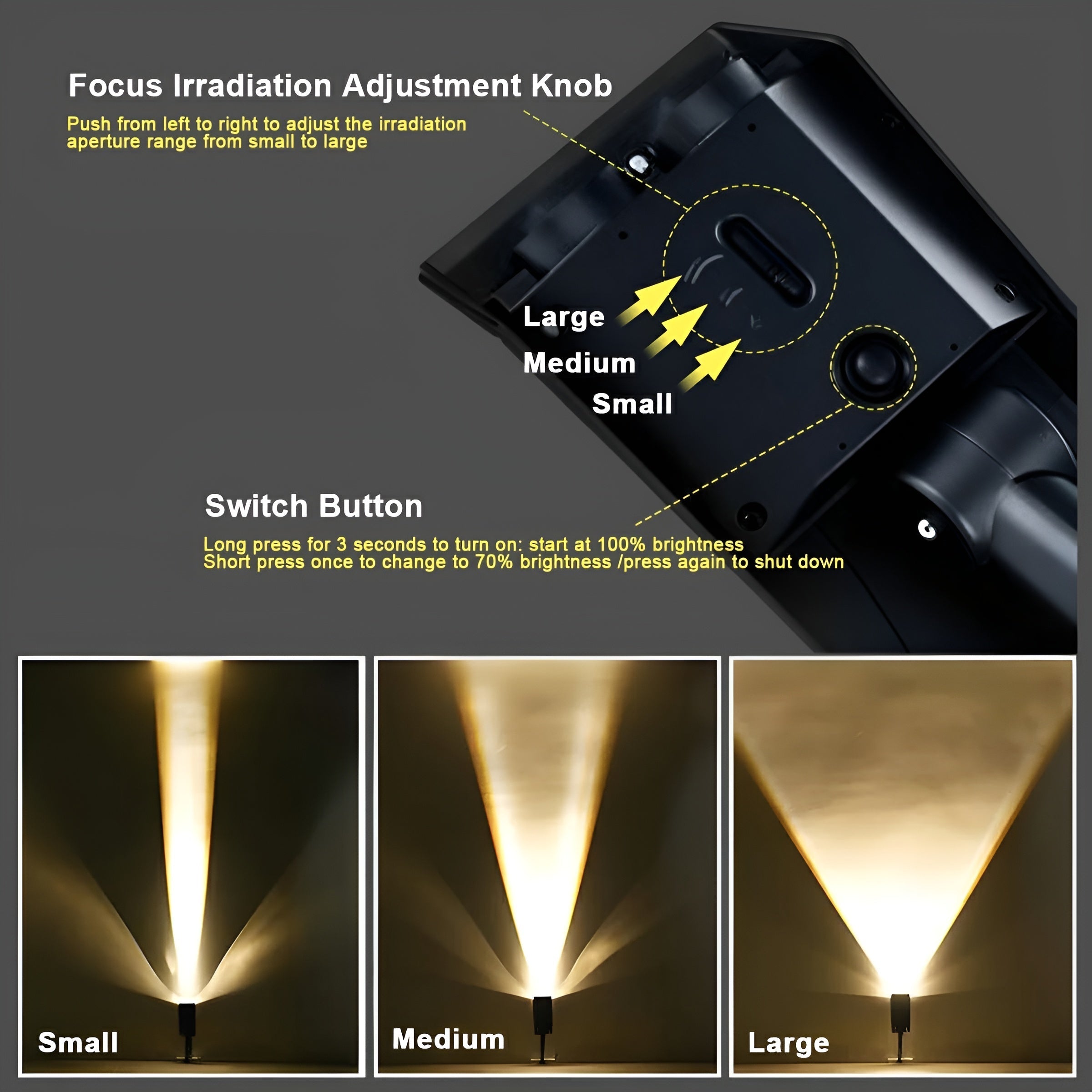 Adjustable Solar Garden Spotlight with Outdoor Illumination