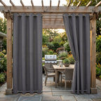 Blackout Outdoor Curtains with Eyelets – Waterproof Design
