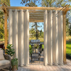 Blackout Outdoor Curtains with Eyelets – Waterproof Design