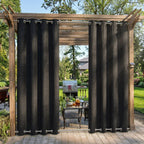 Blackout Outdoor Curtains with Eyelets – Waterproof Design