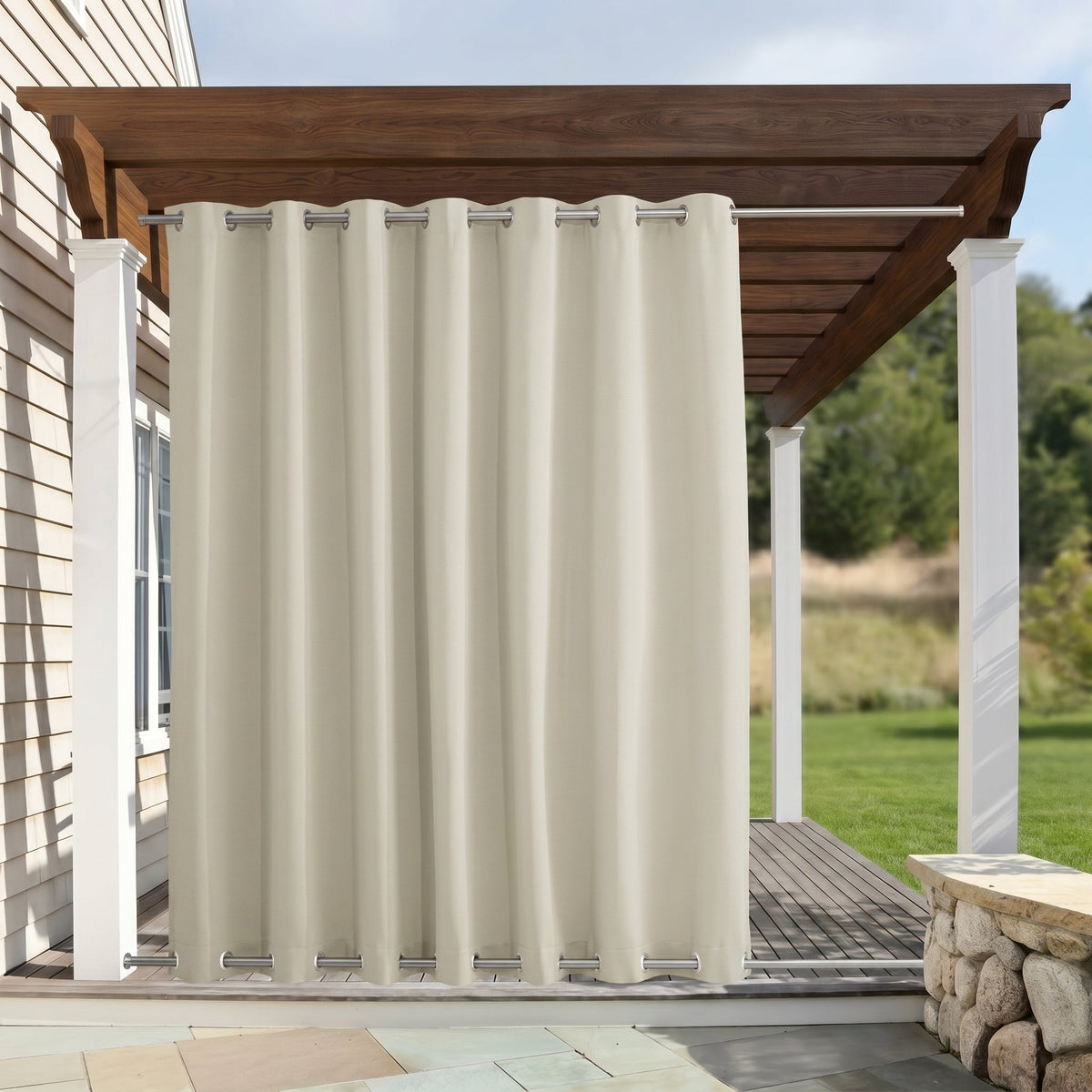 Blackout Outdoor Curtains with Eyelets – Waterproof Design