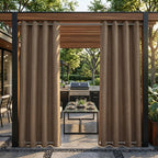 Blackout Outdoor Curtains with Eyelets – Waterproof Design