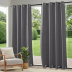 Blackout Outdoor Curtains with Eyelets – Waterproof Design