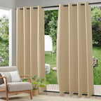 Blackout Outdoor Curtains with Eyelets – Waterproof Design