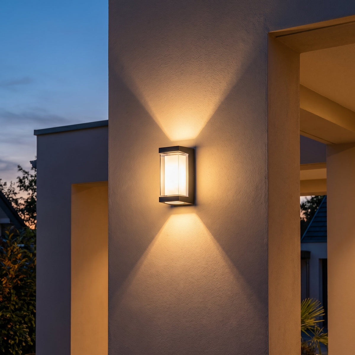 Outdoor Wall Light with Waterproof Design and Up-Down Illumination