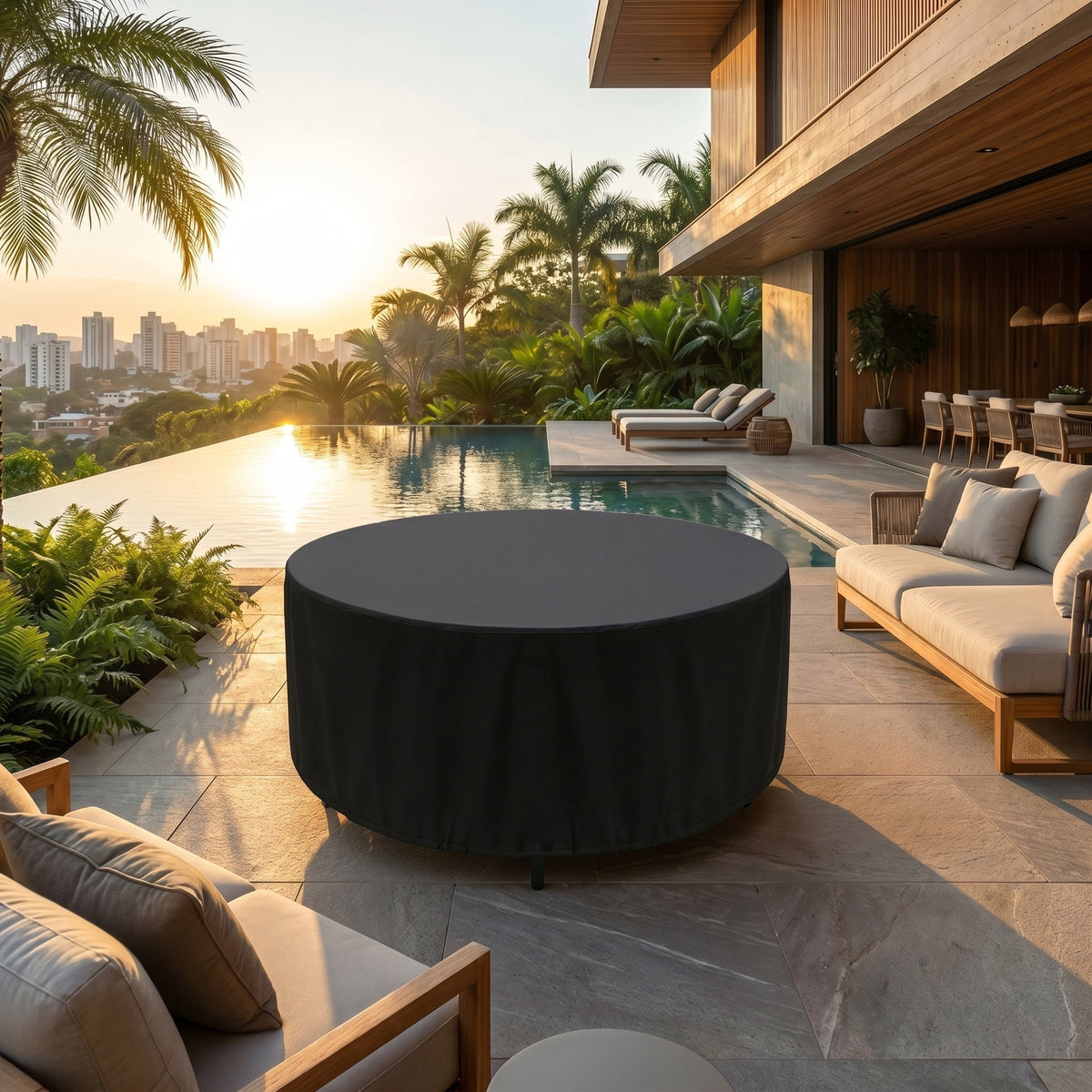 Round Garden Furniture Cover – Waterproof Protection