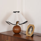 Stylish Table Lamp with Wave Shade Design