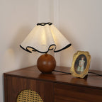 Stylish Table Lamp with Wave Shade Design