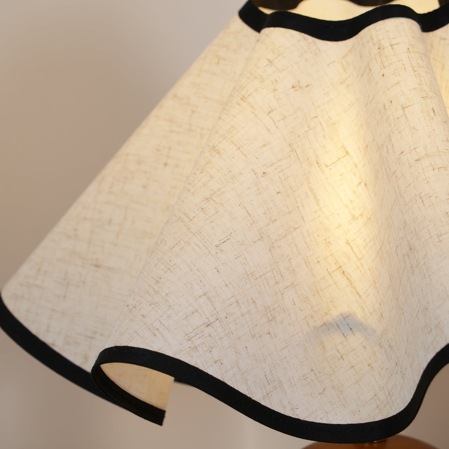 Stylish Table Lamp with Wave Shade Design