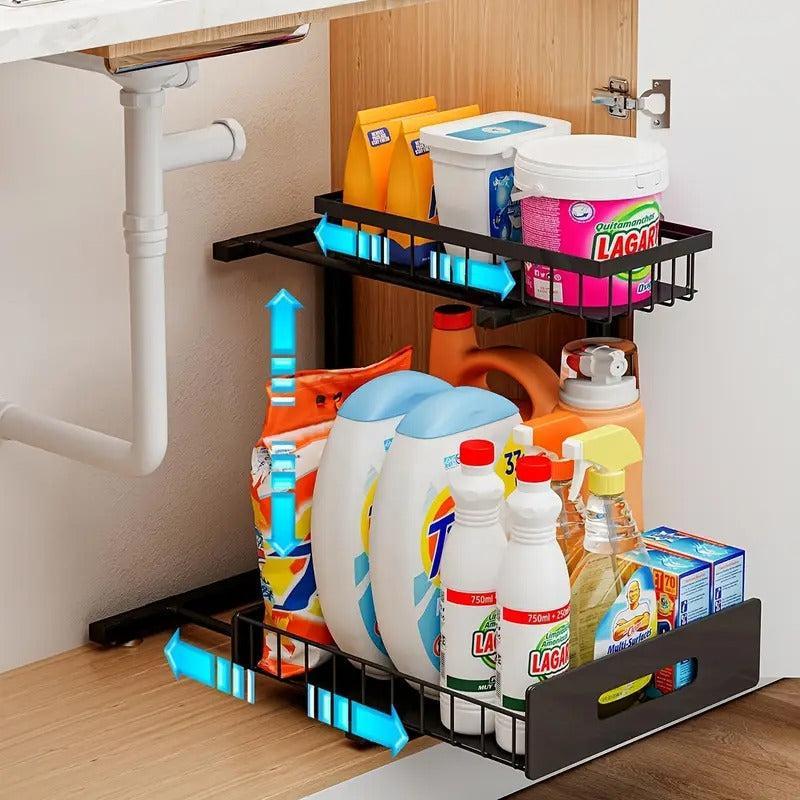 SmartFit 2-Tier Roll-Out Under Sink Storage Solution