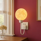 Wall Lamp with Moon Design – Plug-In Style