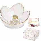 Flower-Shaped Ceramic Ring Holder Tray for Mother's Day Gift
