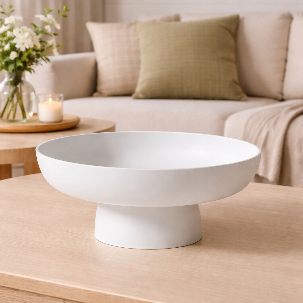 Decorative Ceramic Serving Bowl for Kitchen Counter - Retro Fruit Design