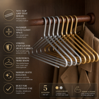 Heavy Duty Space-Saving Clothing Hangers Set for Women