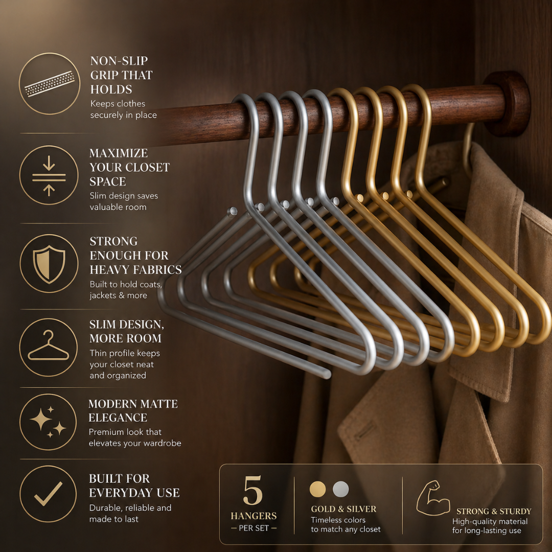Heavy Duty Space-Saving Clothing Hangers Set for Women