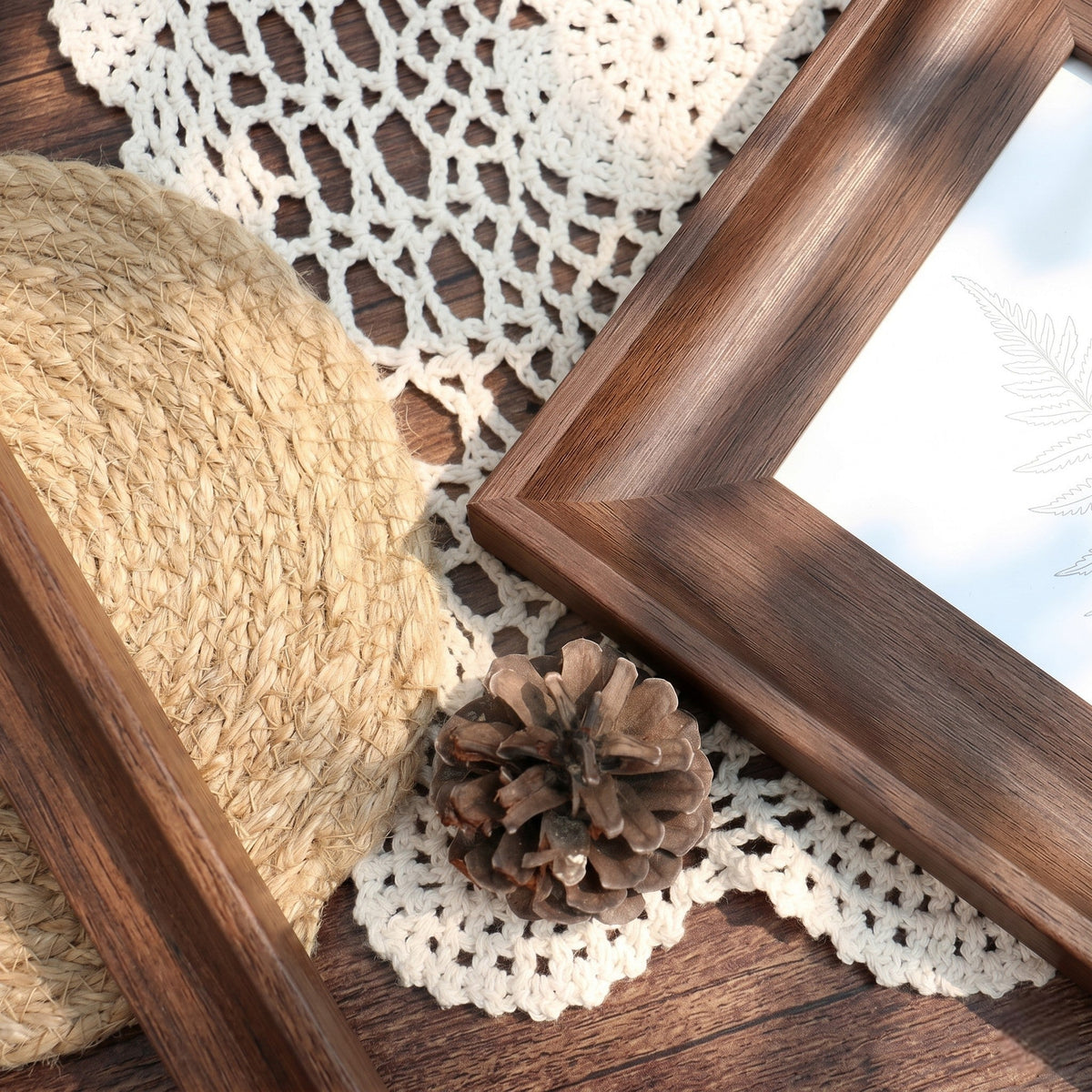 Table Stand Photo Frame with Wood Finish