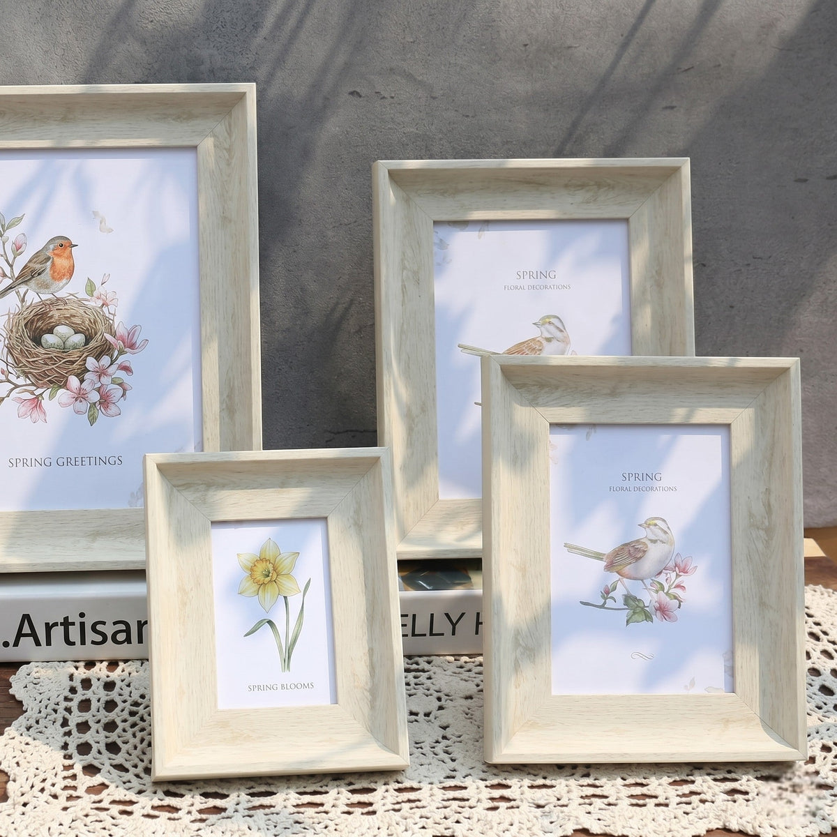 Table Stand Photo Frame with Wood Finish